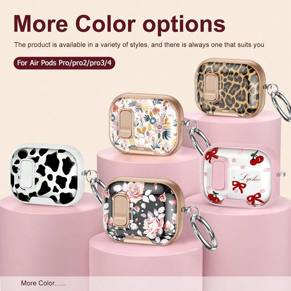 1pc Applicable Apple AirPodsPro 3 Case Bluetooth Headset Protective Cover Compatible With AirPodsPro 2/AirPods4 Multi-Functional Lock Switch Bluetooth Headset Protective Case