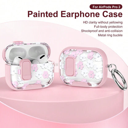 1pc Applicable Apple AirPodsPro 3 Case Bluetooth Headset Protective Cover Compatible With AirPodsPro 2/AirPods4 Multi-Functional Lock Switch Bluetooth Headset Protective Case