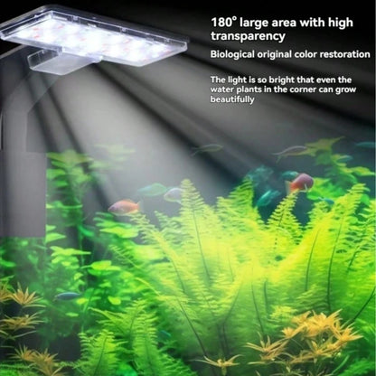 1pc Aquarium Light, Small Landscape Light With USB Port, High Brightness, Clip-On Desk Fish Tank Light, Plant Growth Supplementary Light, Clip-On Light And Ambient Light, 180° Lighting Angle, Suitable