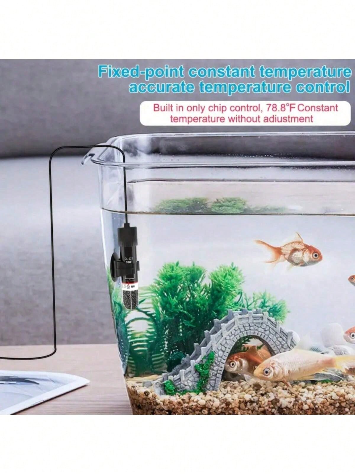 1PC Automatic Heating, Constant Temperature Mini Heater Rod, Small Aquarium USB Heater Rod, 26°C Constant Temperature Aquarium Heater, Quartz Explosion-Proof, 10W Output.