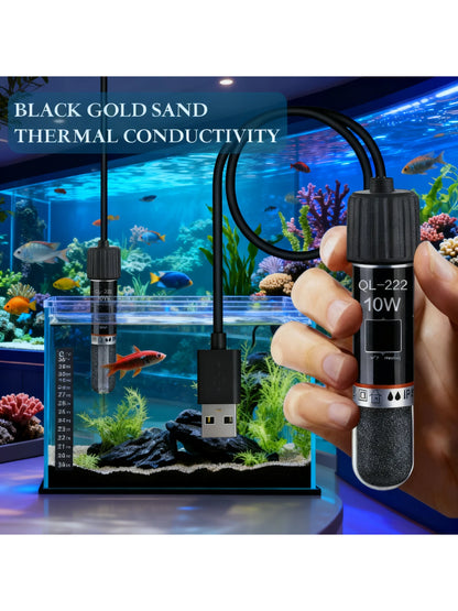1PC Automatic Heating, Constant Temperature Mini Heater Rod, Small Aquarium USB Heater Rod, 26°C Constant Temperature Aquarium Heater, Quartz Explosion-Proof, 10W Output.