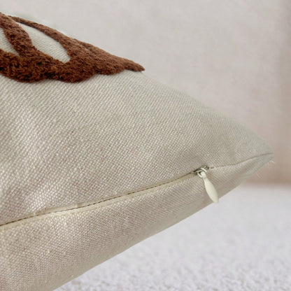 1pc Autumn Harvest Pumpkin Decorative Pillow Cover, Textured Chenille Embroidered Pillowcase, Holiday Thanksgiving Sofa Decor