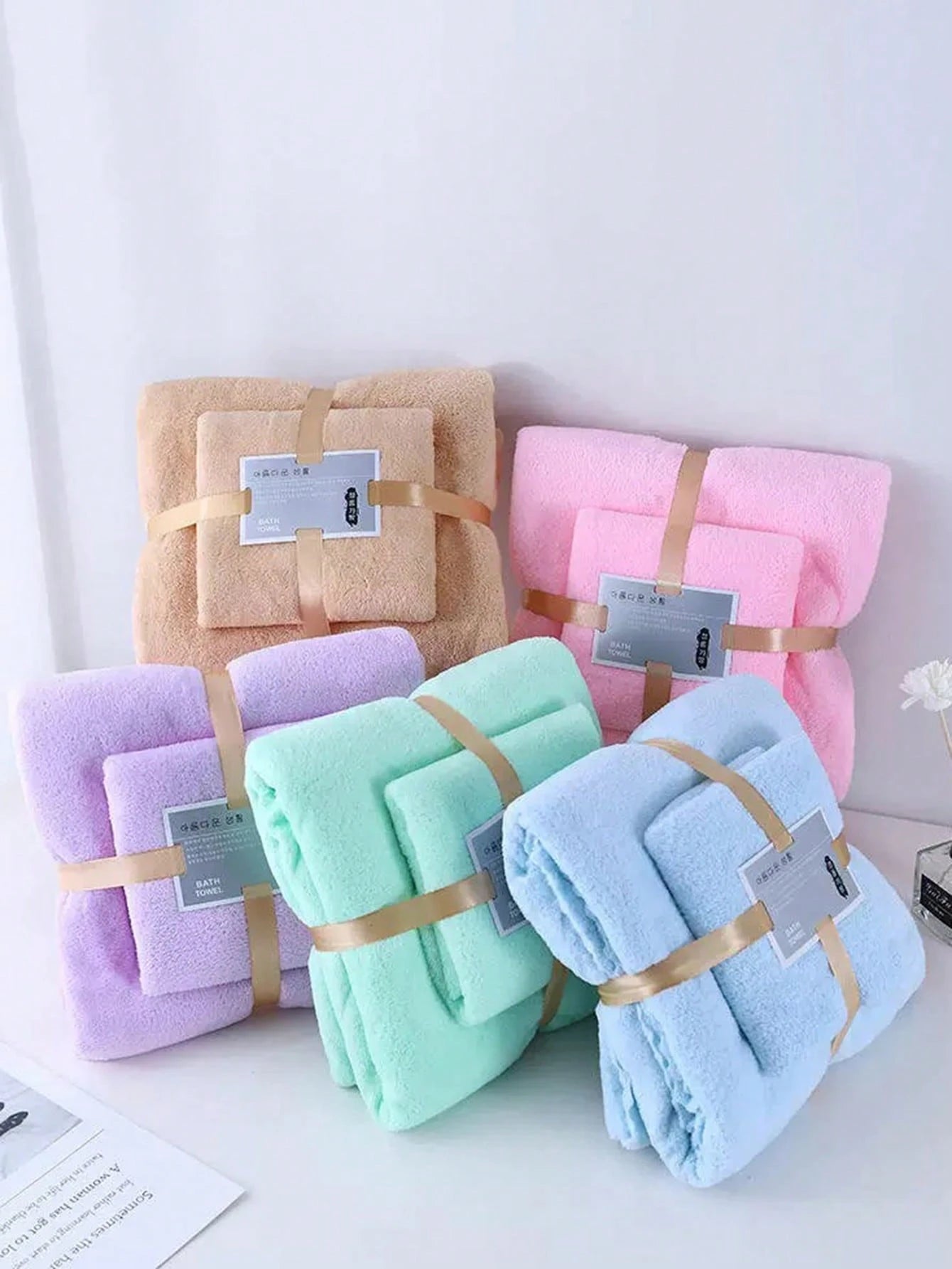 1pc Baby Bath Towel, Soft Absorbent Coral Fleece Bath Towel For Baby, Bath Towel For Mom