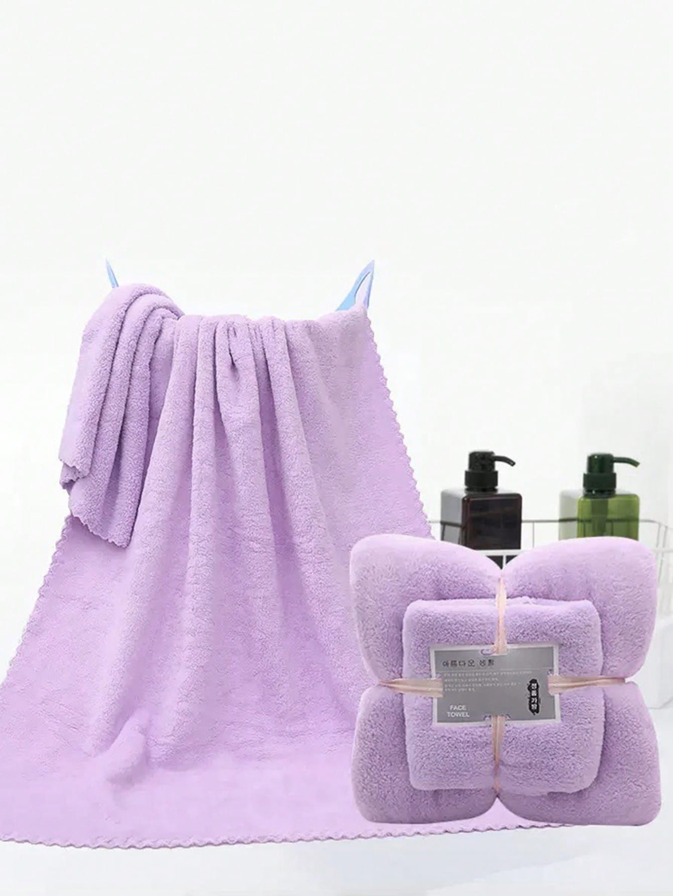 1pc Baby Bath Towel, Soft Absorbent Coral Fleece Bath Towel For Baby, Bath Towel For Mom