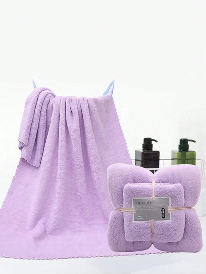 1pc Baby Bath Towel, Soft Absorbent Coral Fleece Bath Towel For Baby, Bath Towel For Mom
