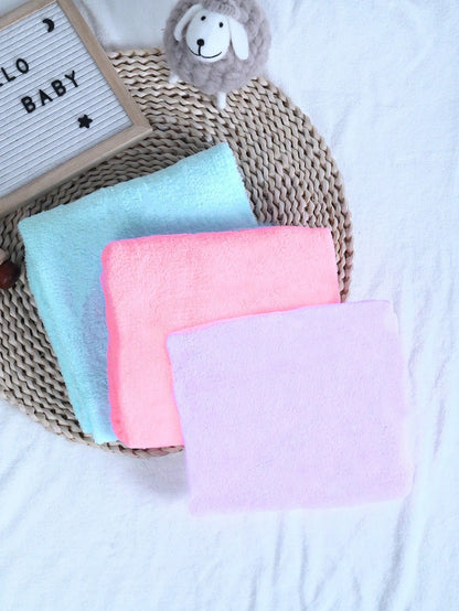 1pc Baby Bath Towel, Soft Absorbent Coral Fleece Bath Towel For Baby, Bath Towel For Mom