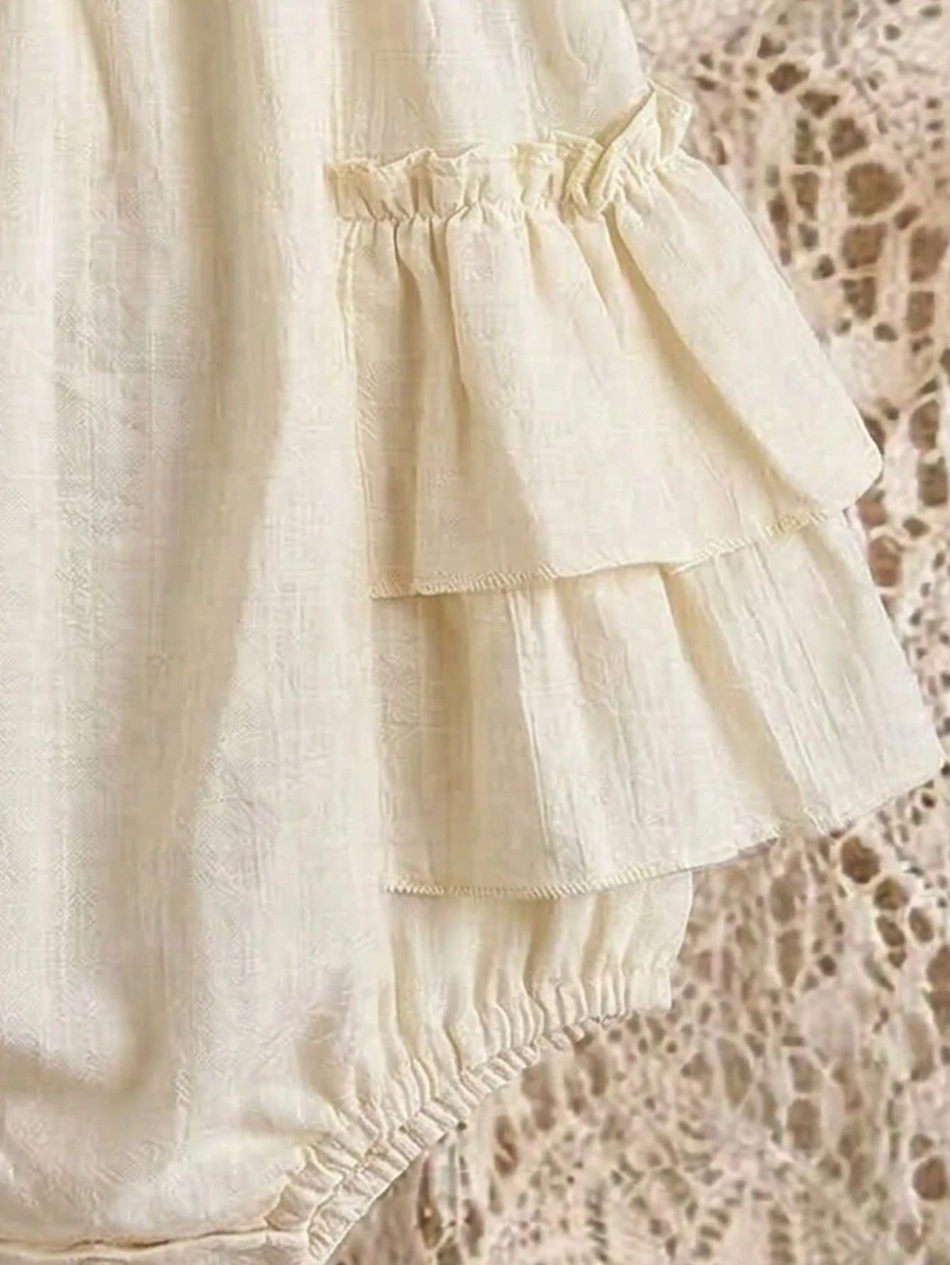 1pc Baby Girl Sweet Soft Ruffled Strap Bow Decor Romper, Lightweight Sleeveless Floral Bud Bodysuit, Gentle Attractive Daily Wear, Summer