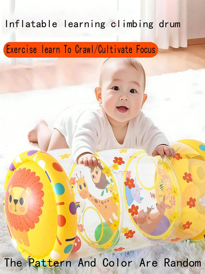 1pc Baby Push-Pull Walker Toy, New Inflatable Baby Walker, Baby Crawling Drum, Early Education Puzzle Development And Activity Toy, Early Learning Walker Toy Gift For Baby
