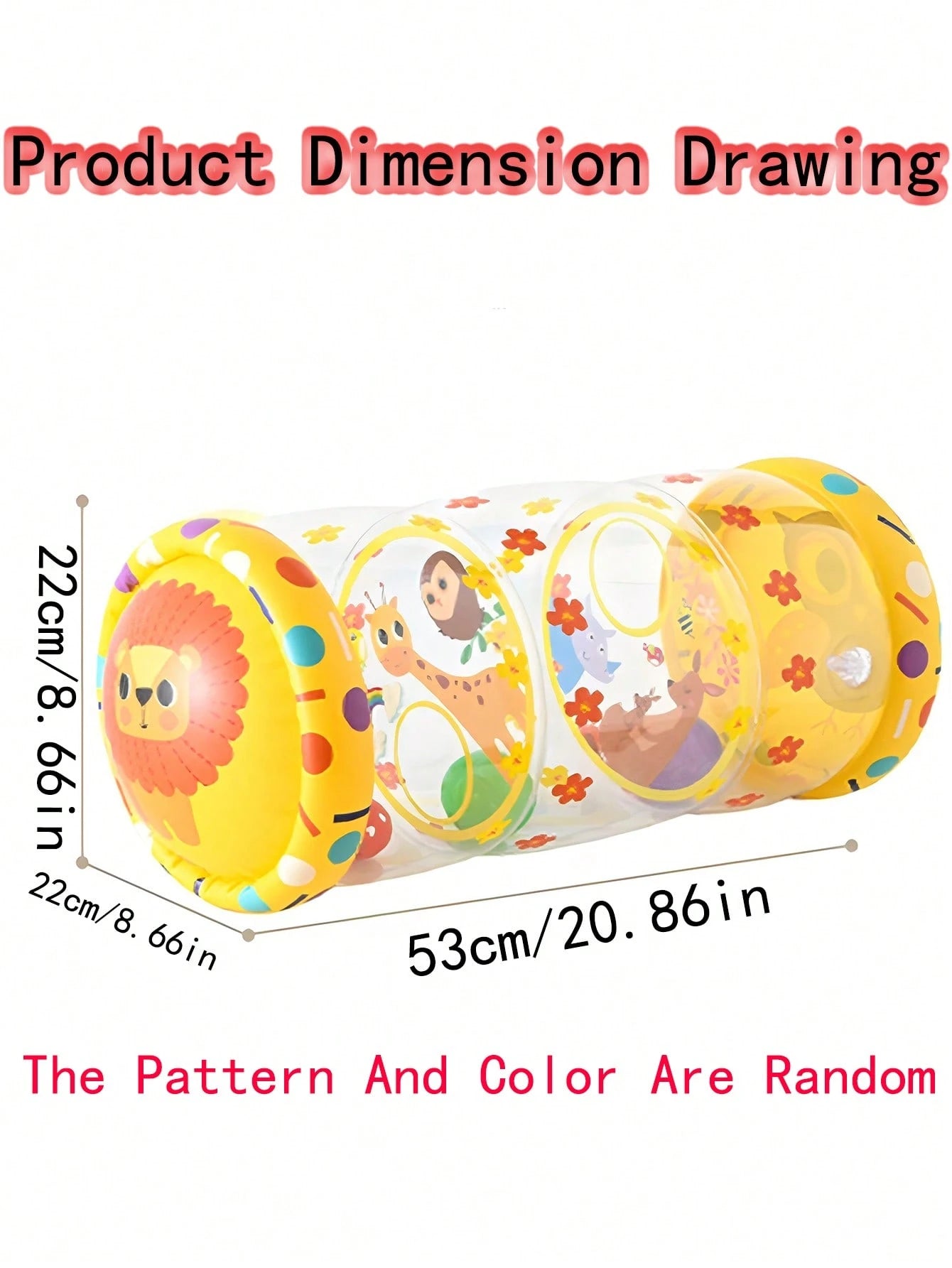 1pc Baby Push-Pull Walker Toy, New Inflatable Baby Walker, Baby Crawling Drum, Early Education Puzzle Development And Activity Toy, Early Learning Walker Toy Gift For Baby