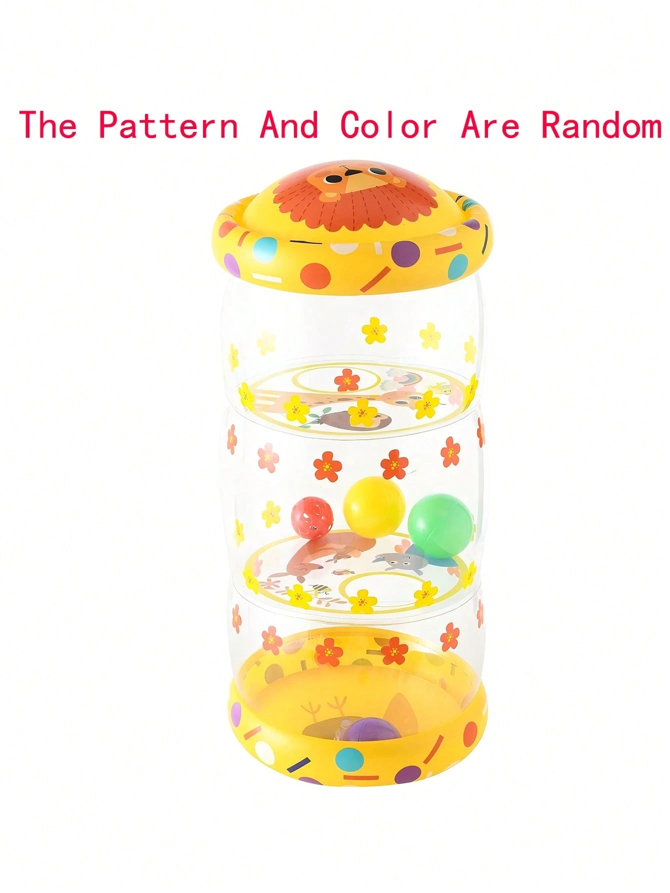 1pc Baby Push-Pull Walker Toy, New Inflatable Baby Walker, Baby Crawling Drum, Early Education Puzzle Development And Activity Toy, Early Learning Walker Toy Gift For Baby