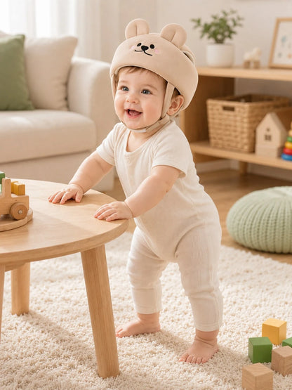 1pc Baby Toddler Anti-Collision Helmet Soft Adjustable Head Guard Cap For Crawling Walking Play Indoor Outdoor Unisex Breathable Lightweight Durable