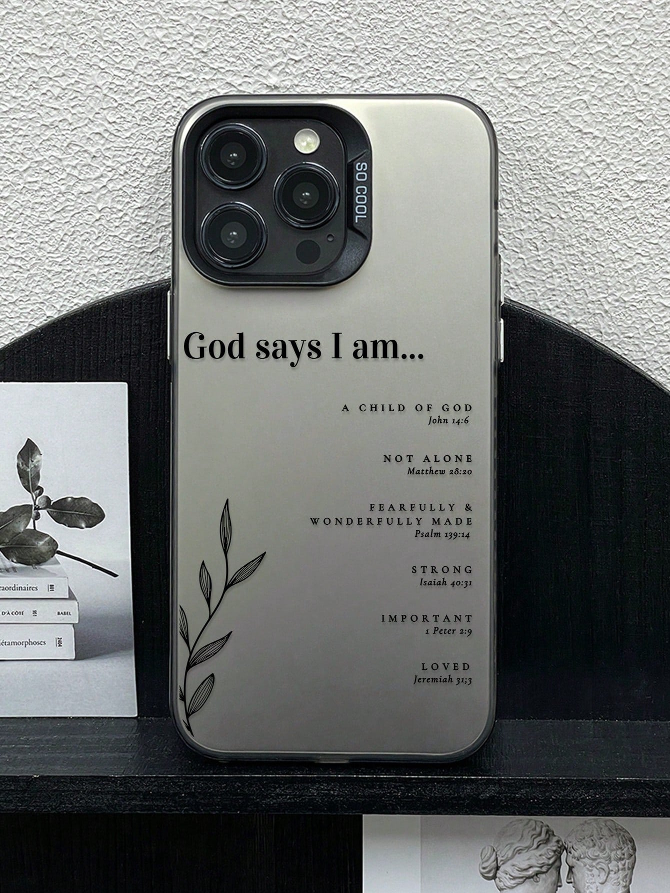 1pc Bible Verse Design Shockproof Protective Phone Case Compatible With 16 Pro Max 15 14 Plus 13 12 11 Religious Christian Scripture Quote Pattern Soft Silicone Bumper Cover Anti-Scratch Durable Phone