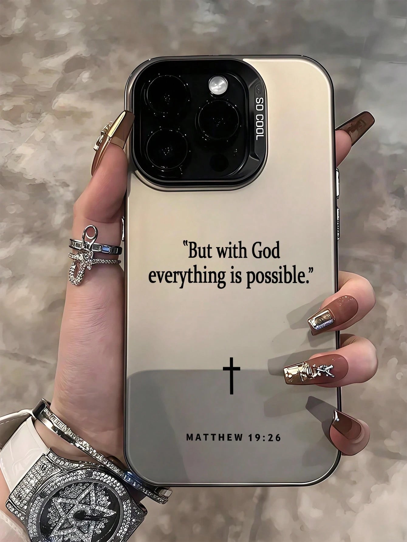 1pc Bible Verse Design Shockproof Protective Phone Case Compatible With 16 Pro Max 15 14 Plus 13 12 11 Religious Christian Scripture Quote Pattern Soft Silicone Bumper Cover Anti-Scratch Durable Phone