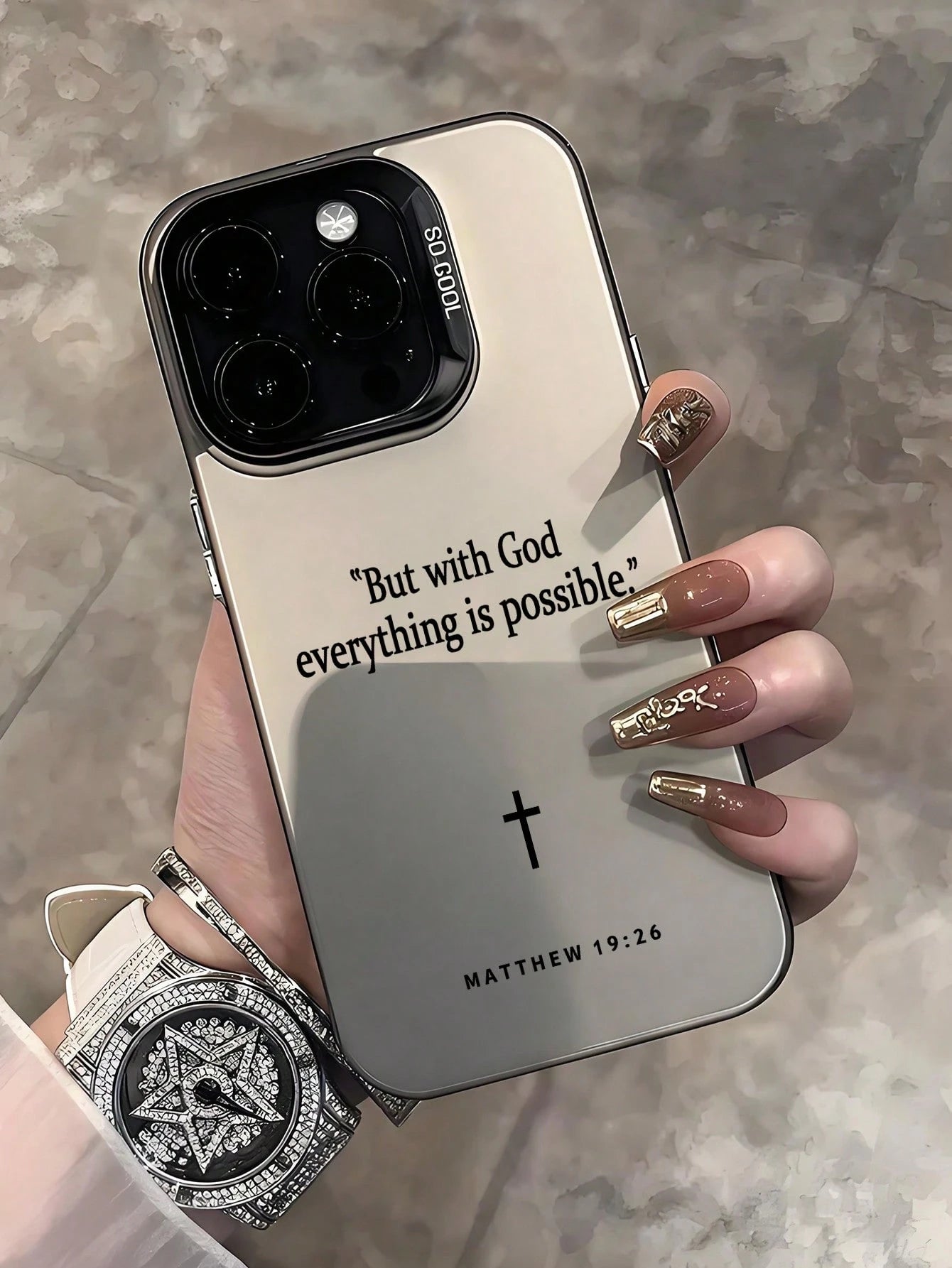 1pc Bible Verse Design Shockproof Protective Phone Case Compatible With 16 Pro Max 15 14 Plus 13 12 11 Religious Christian Scripture Quote Pattern Soft Silicone Bumper Cover Anti-Scratch Durable Phone