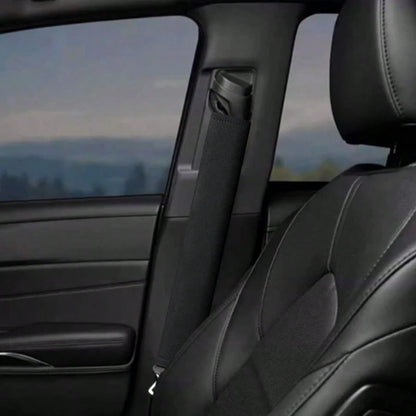 1pc Black Car Seat Belt Shoulder Pad Cover, Long Truck Belt Protector, Universal For All Seasons
