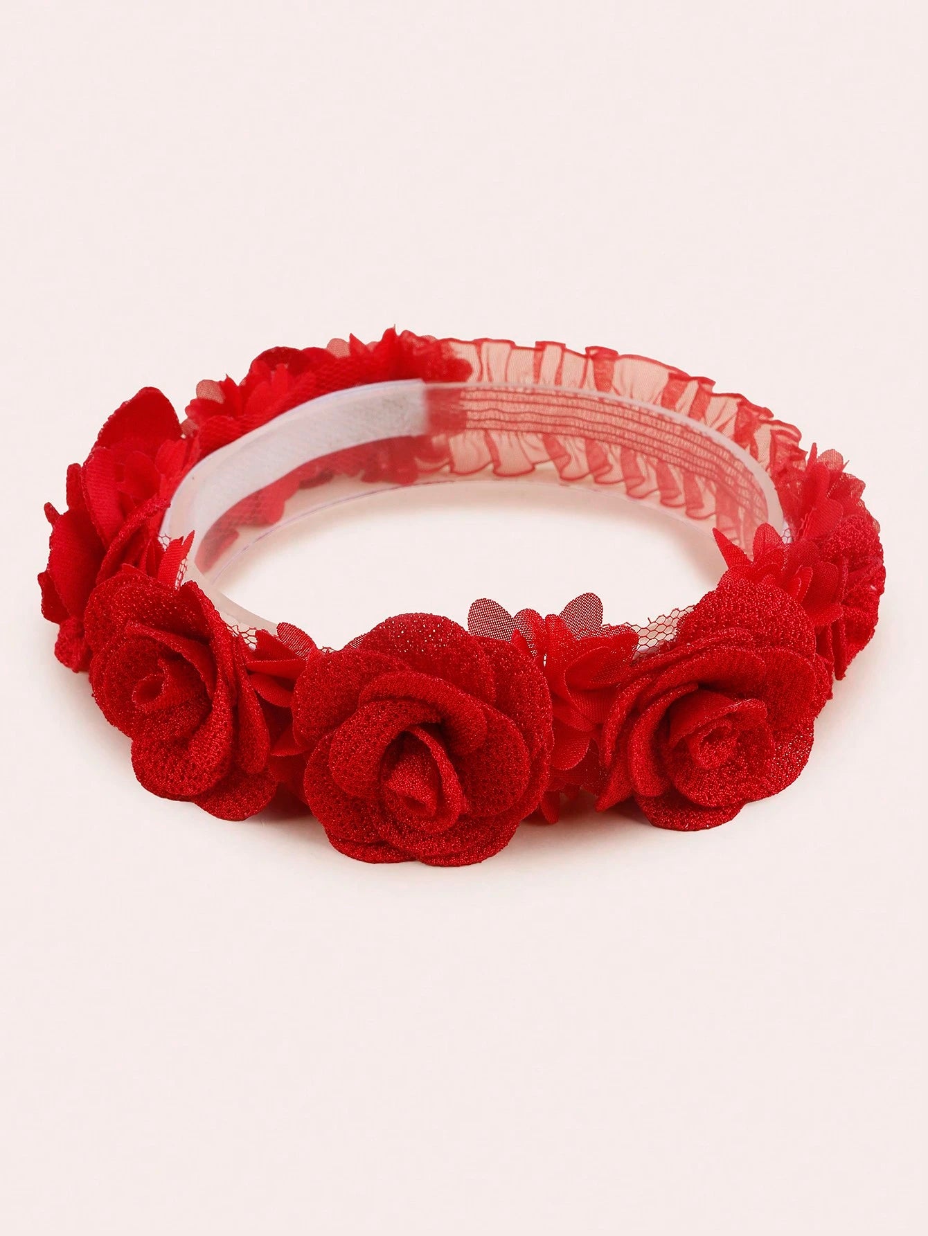 1pc Burgundy Layered Rose Flower Baby Headband Love Valentine