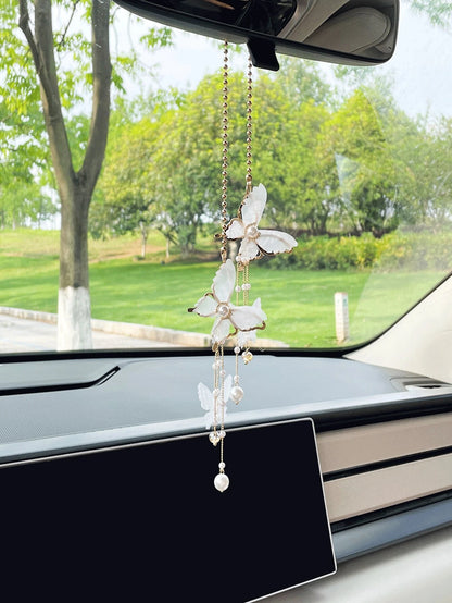 1pc Butterfly Car Pendant Interior Decoration Ornament, Rearview Mirror Hanging Decor For Women