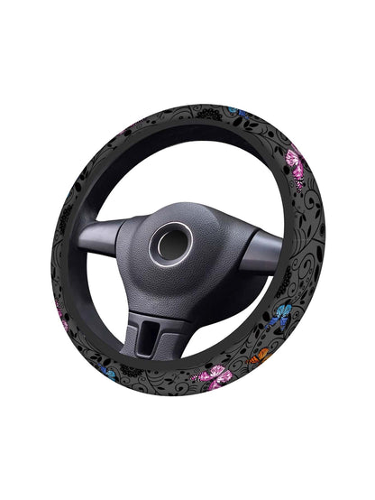 1pc Butterfly Pattern Car Steering Wheel Cover