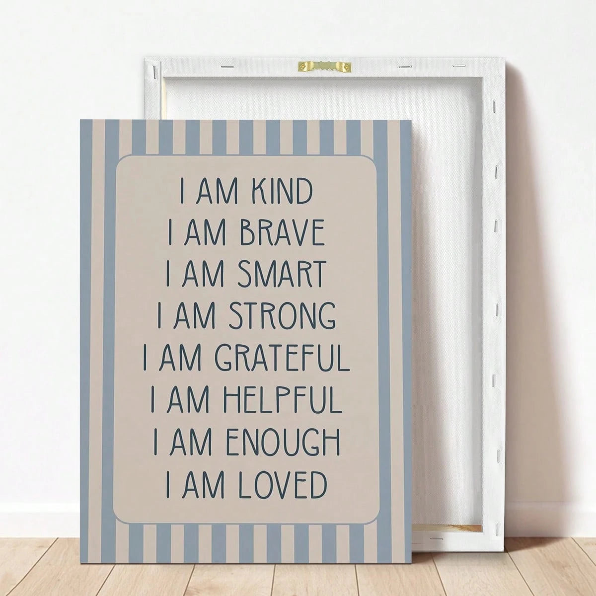 1pc Canvas Waterproof Children's Room Decor Poster, Framed Wall Art, Positive Message Poster, Positive Print, Children's Playroom Print, Nursery Print, Children's Positive Affirmations, Suitable For C