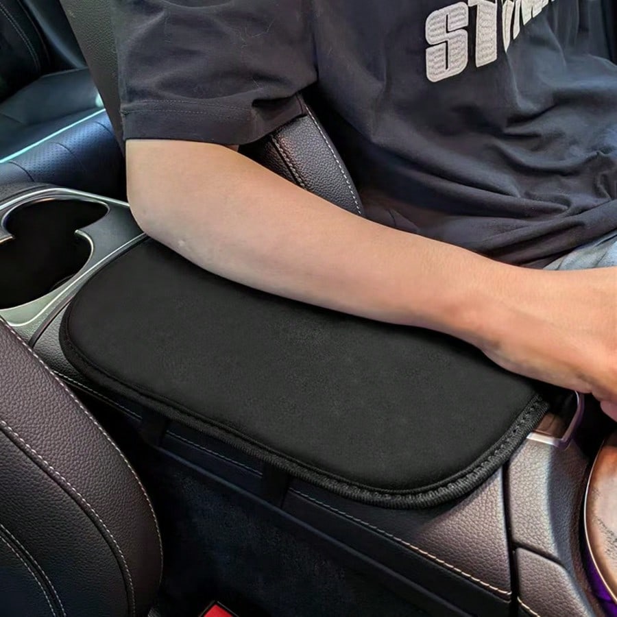 1pc Car Armrest Pad, Center Console Heightening Soft Cushion, Suitable For Vehicle Interior, Armrest Cover