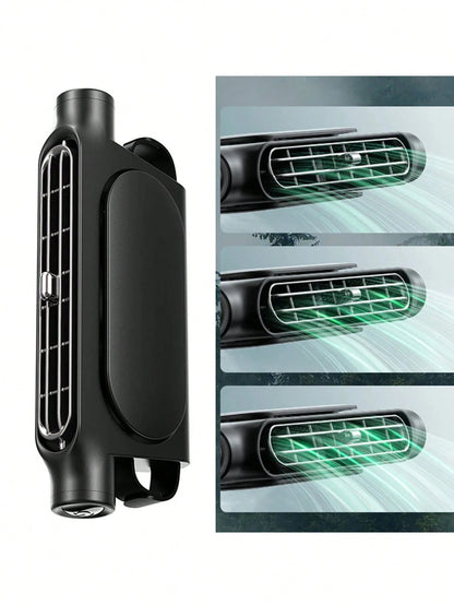 1pc Car Cooling Fan, Rear Seat Headrest Fan, Adjustable Speed, USB Powered Bladeless Strong Electric Air Circulator Fan