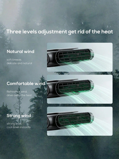 1pc Car Cooling Fan, Rear Seat Headrest Fan, Adjustable Speed, USB Powered Bladeless Strong Electric Air Circulator Fan