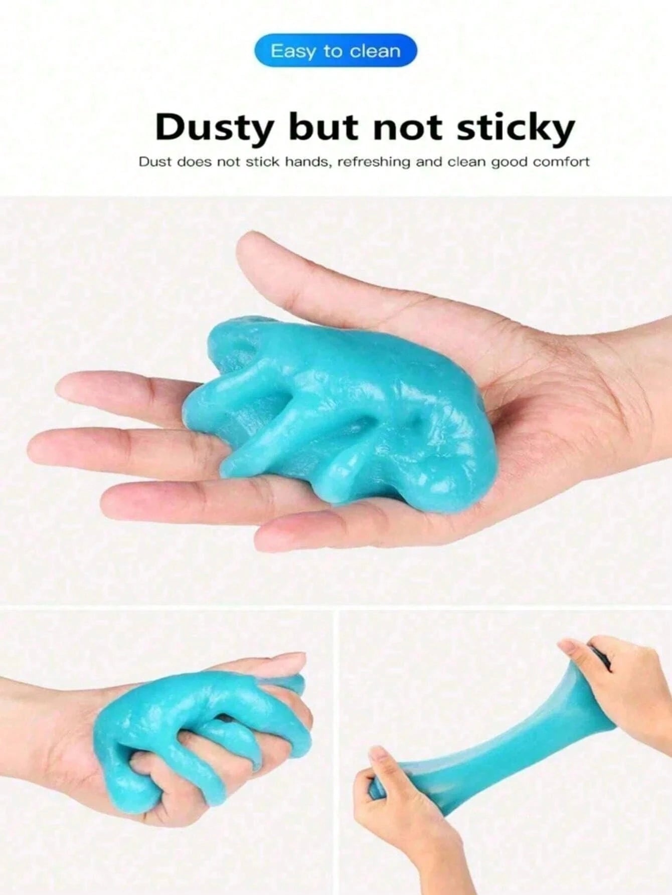 1Pc Car Interior Dust Remover, Gel Slime Cleaning Magic Dust Remover, Glue Car Vent Computer Keyboard Dirt Cleaner, Auto Cleaning Gel Accessories, Cleaning Supplies Car Accessories,Car Dust Dirt Clean