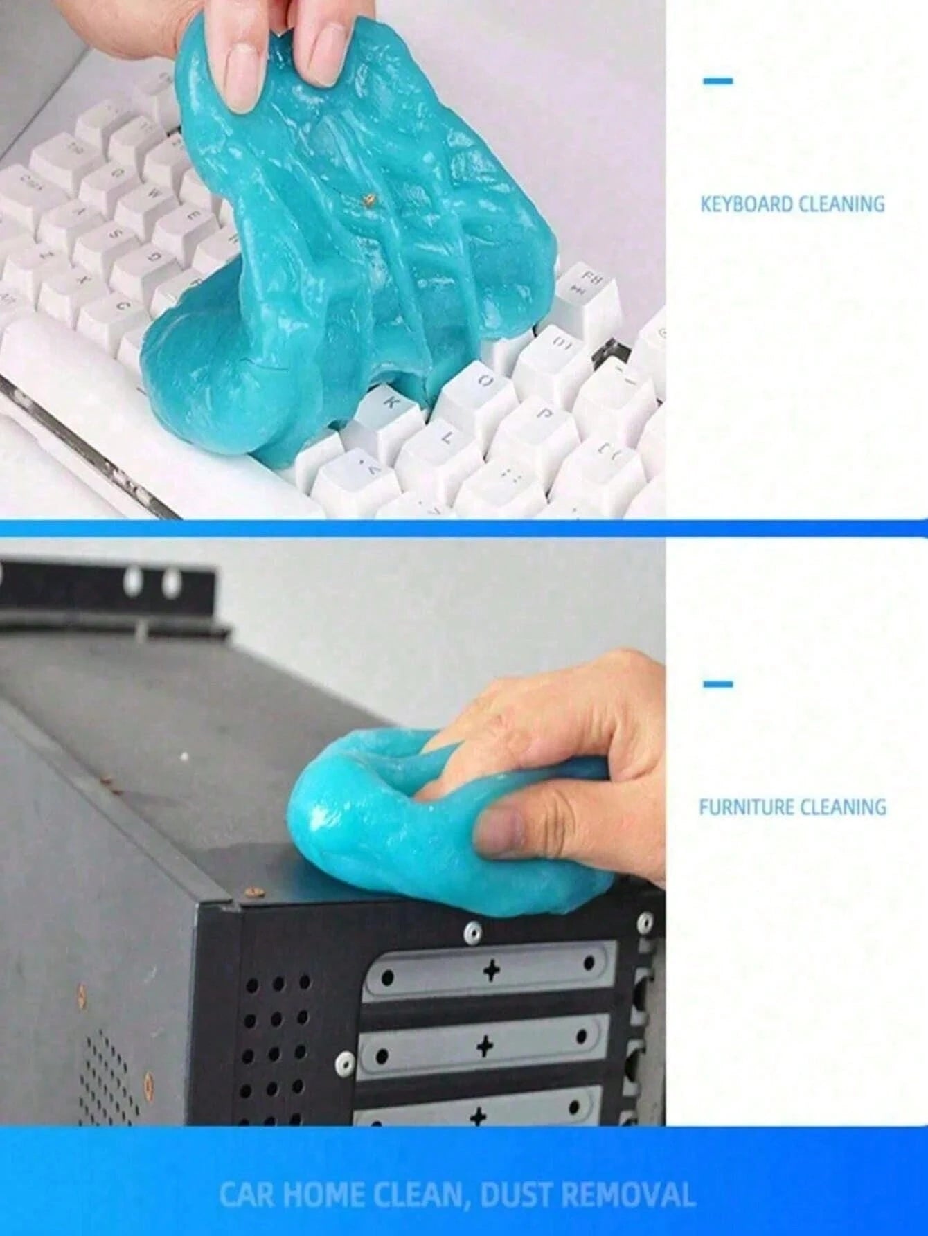 1Pc Car Interior Dust Remover, Gel Slime Cleaning Magic Dust Remover, Glue Car Vent Computer Keyboard Dirt Cleaner, Auto Cleaning Gel Accessories, Cleaning Supplies Car Accessories,Car Dust Dirt Clean