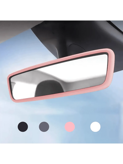 1pc Car Rearview Mirror Silicone Protective Cover, Car Decoration, Compatible With Most Cars, Universal Silicone Rearview Mirror Protection Sleeve