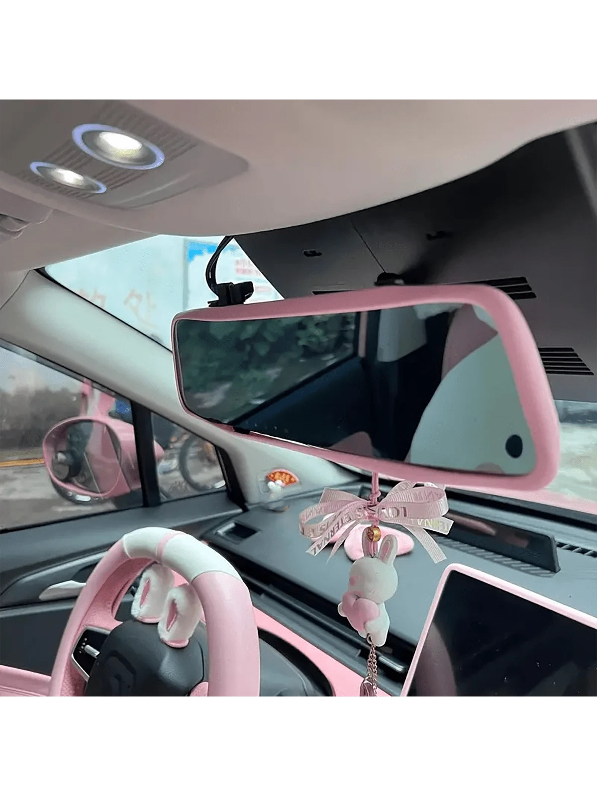 1pc Car Rearview Mirror Silicone Protective Cover, Car Decoration, Compatible With Most Cars, Universal Silicone Rearview Mirror Protection Sleeve
