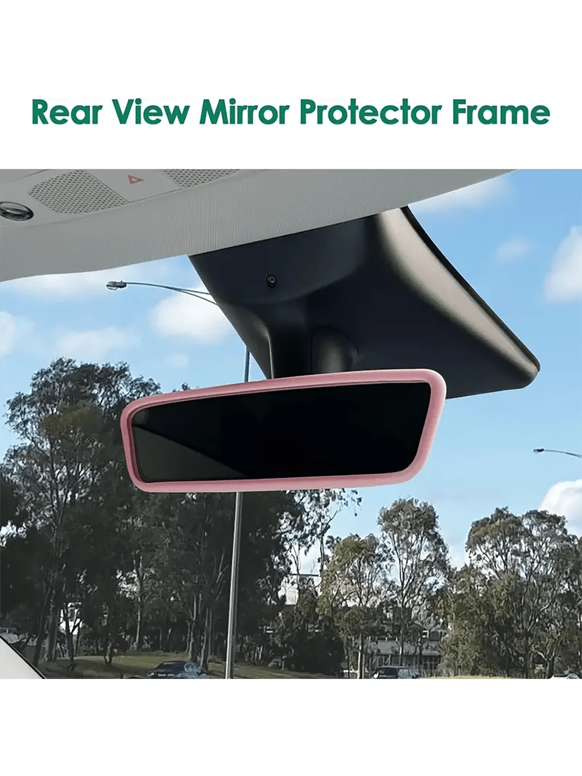 1pc Car Rearview Mirror Silicone Protective Cover, Car Decoration, Compatible With Most Cars, Universal Silicone Rearview Mirror Protection Sleeve
