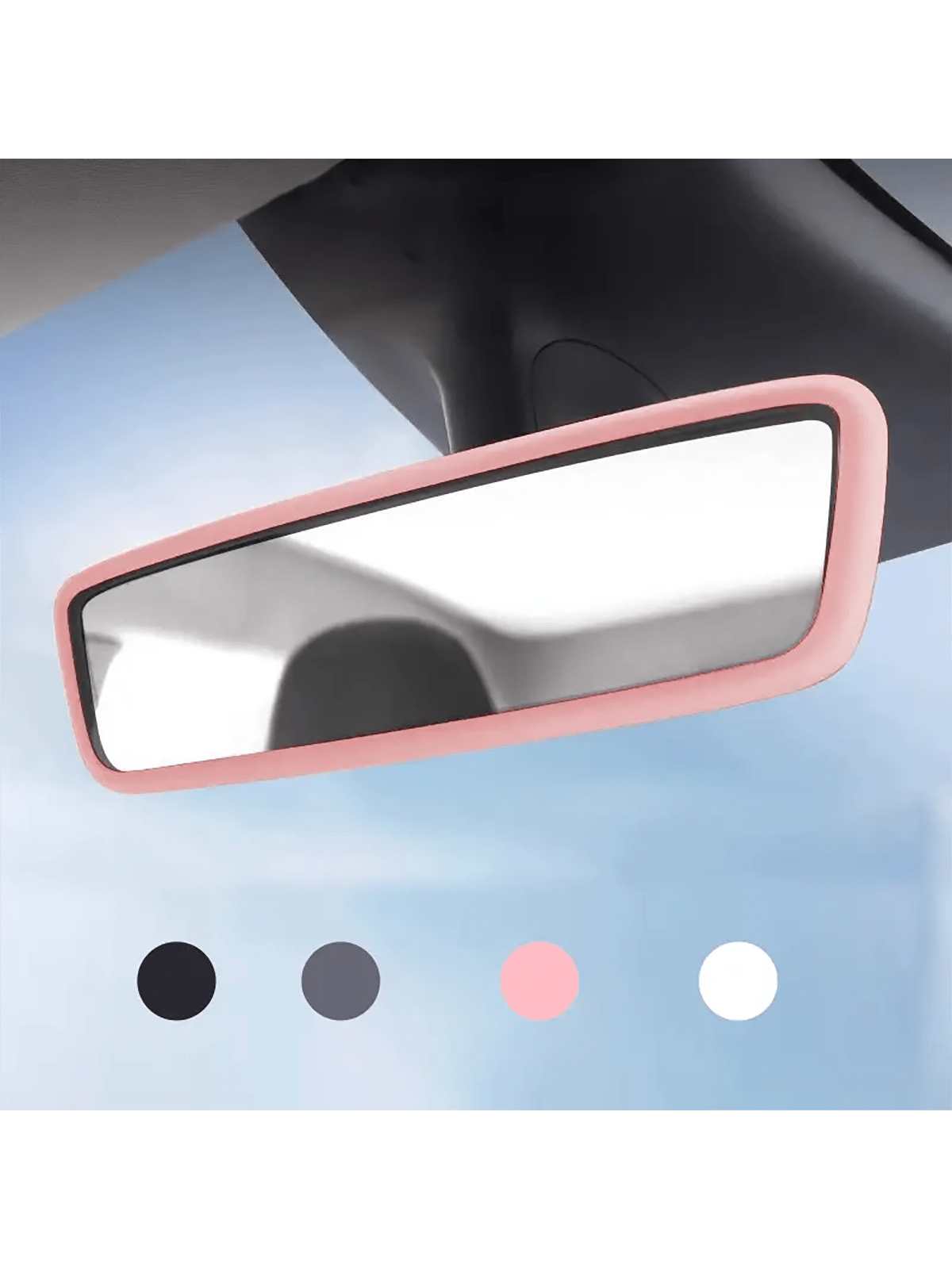 1pc Car Rearview Mirror Silicone Protective Cover, Car Decoration, Compatible With Most Cars, Universal Silicone Rearview Mirror Protection Sleeve
