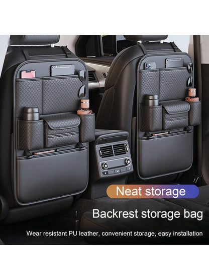 1pc Car Seat Back Storage Bag Car Storage Bag Car Tissue Box Car Seat Back Storage Rack Car Seat Back Storage Bag