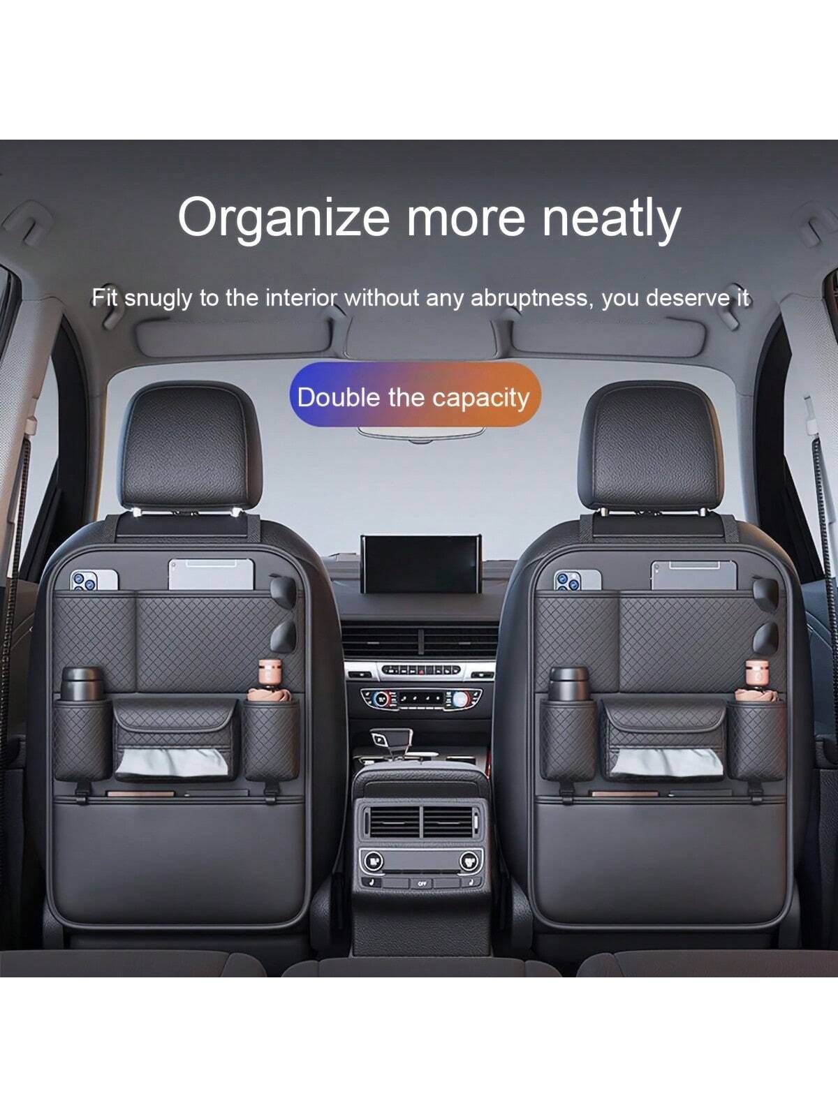 1pc Car Seat Back Storage Bag Car Storage Bag Car Tissue Box Car Seat Back Storage Rack Car Seat Back Storage Bag