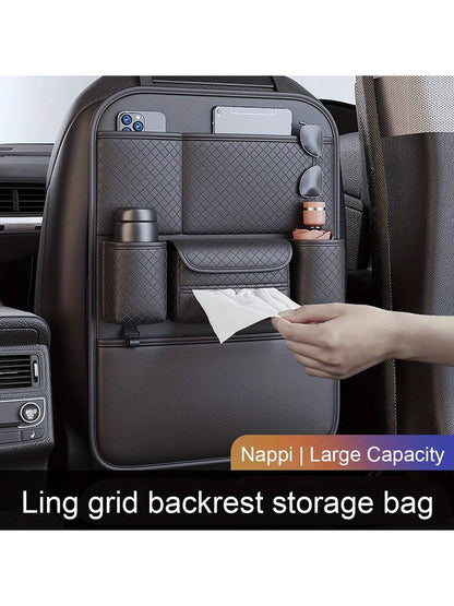 1pc Car Seat Back Storage Bag Car Storage Bag Car Tissue Box Car Seat Back Storage Rack Car Seat Back Storage Bag