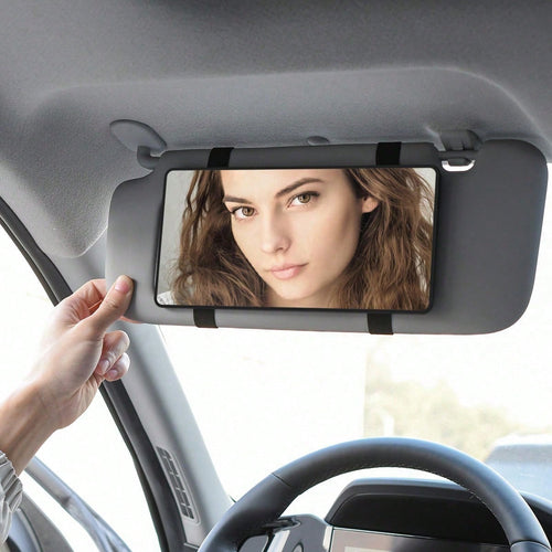 1pc Car Sun Visor Makeup Mirror, Passenger Side Sun Visor Vanity Mirror, Portable High Definition Makeup Mirror, Suitable For Girls And Women
