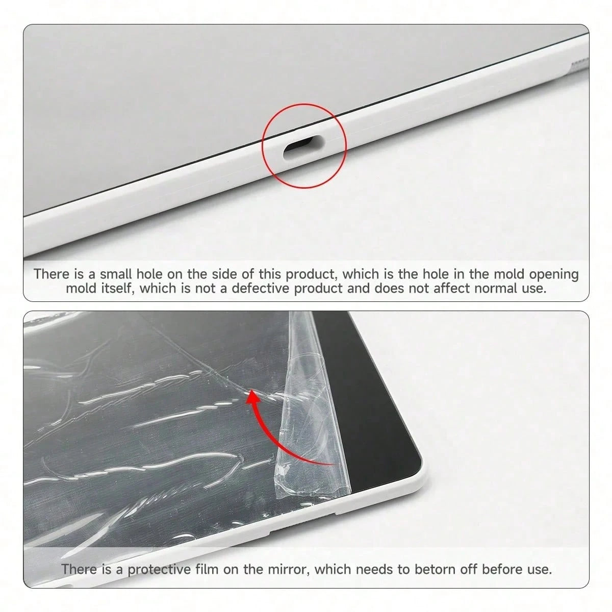 1pc Car Sun Visor Makeup Mirror, Passenger Side Sun Visor Vanity Mirror, Portable High Definition Makeup Mirror, Suitable For Girls And Women