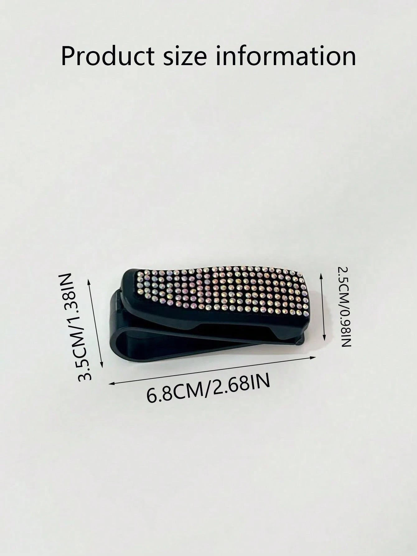 1pc Car Sunshade Glasses Clip Glasses Clip Card Clip Car Sunshade Clip For Glasses Car Sunshade Multifunctional Clip Imitation Diamond Decoration Decoration Car Sunshade