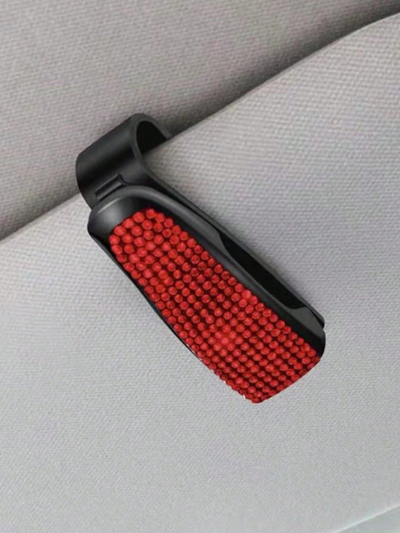 1pc Car Sunshade Glasses Clip Glasses Clip Card Clip Car Sunshade Clip For Glasses Car Sunshade Multifunctional Clip Imitation Diamond Decoration Decoration Car Sunshade