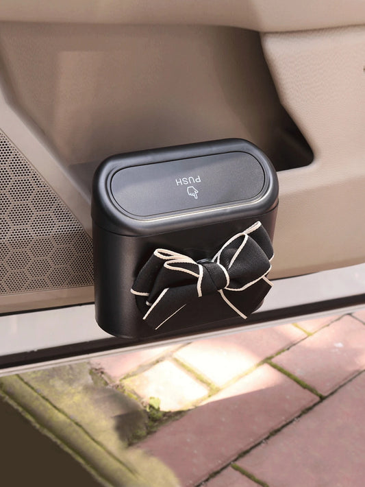 1pc Car Trash Can, Hanging Type Car Decoration Garbage Bin, Car Interior Organizer, Leak-Proof Car Accessories