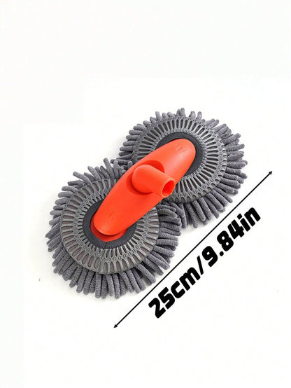 1pc [Car Wash Brush] Adjustable Long-Handle Car Cleaning Brush, Microfiber Car Washing Tool – Heavy-Duty Multi-Surface Car Wash Mop For Trucks, SUVs, Household Use And Vehicle Detailing, Soft Lint-Fre