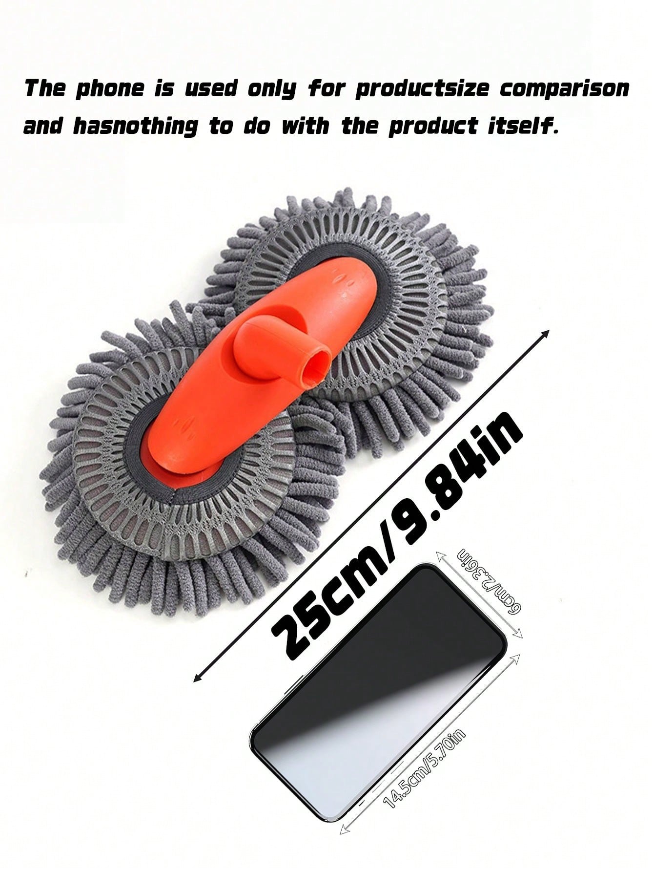 1pc [Car Wash Brush] Adjustable Long-Handle Car Cleaning Brush, Microfiber Car Washing Tool – Heavy-Duty Multi-Surface Car Wash Mop For Trucks, SUVs, Household Use And Vehicle Detailing, Soft Lint-Fre