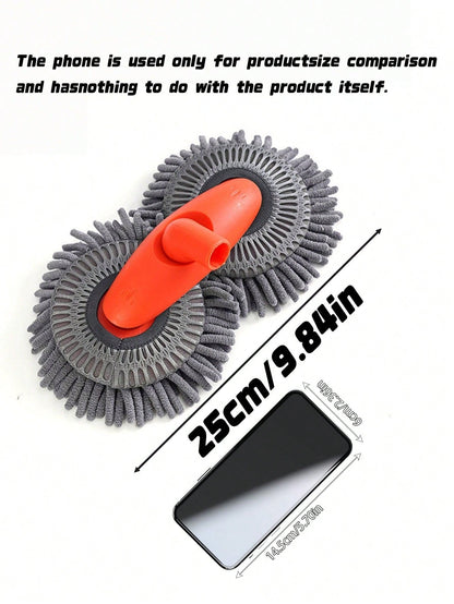 1pc [Car Wash Brush] Adjustable Long-Handle Car Cleaning Brush, Microfiber Car Washing Tool – Heavy-Duty Multi-Surface Car Wash Mop For Trucks, SUVs, Household Use And Vehicle Detailing, Soft Lint-Fre
