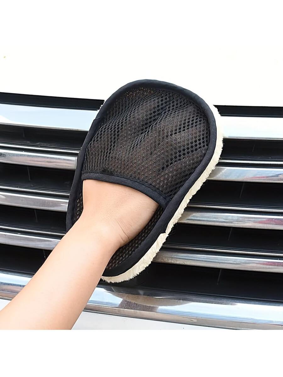 1pc Car Wool Soft Hand Glove Cleaning Brush 15*24cm For Car Cleaning