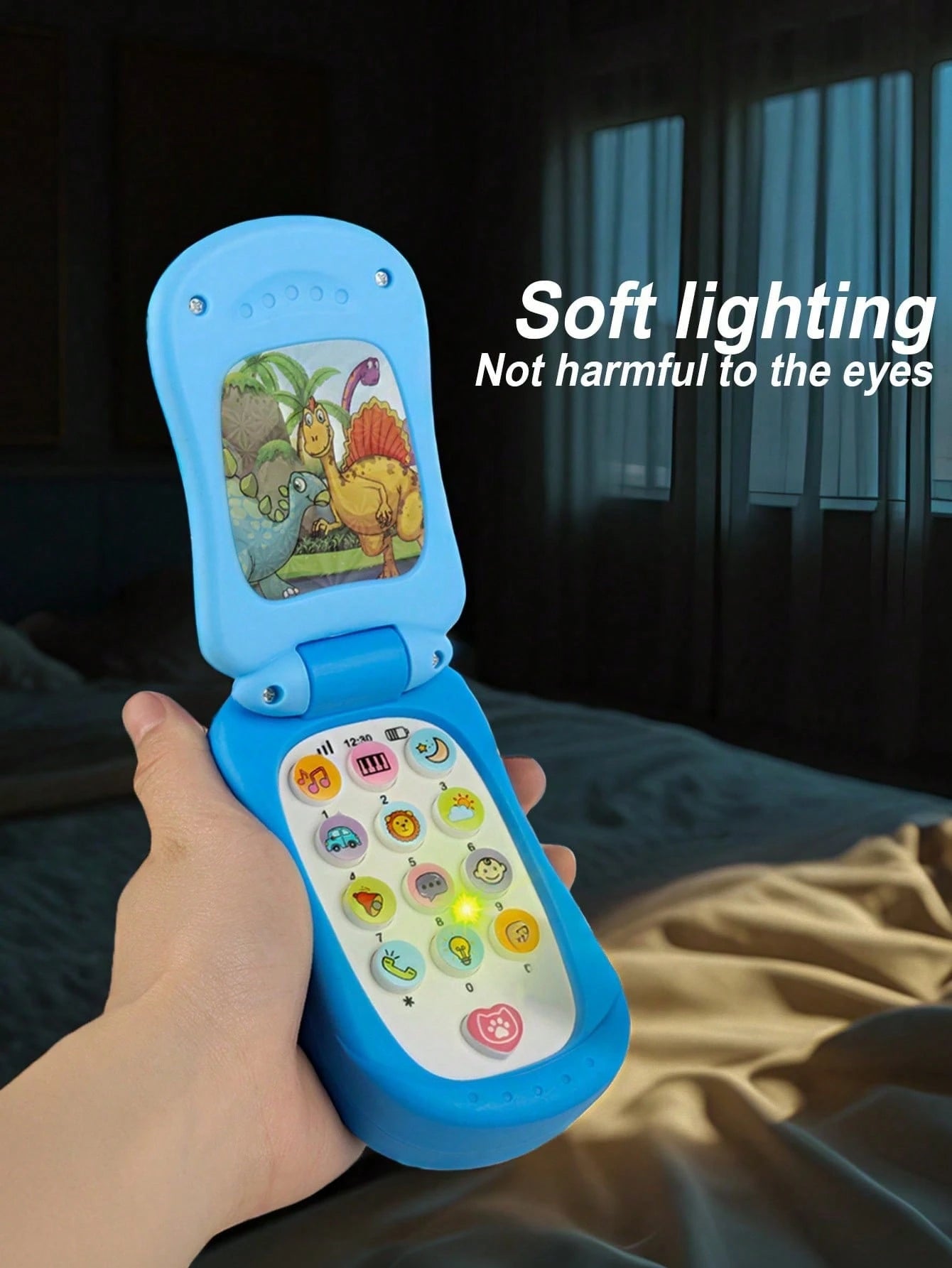 1pc Children's Music Toy Phone, Baby Flip Phone, Nursery Rhymes, Learning Songs, Early Education Gift For Toddler Boys & Girls (Pink/Blue/Purple), Suitable For Birthday, Christmas And 1-6 Years Old