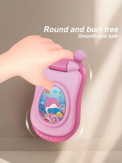1pc Children's Music Toy Phone, Baby Flip Phone, Nursery Rhymes, Learning Songs, Early Education Gift For Toddler Boys & Girls (Pink/Blue/Purple), Suitable For Birthday, Christmas And 1-6 Years Old