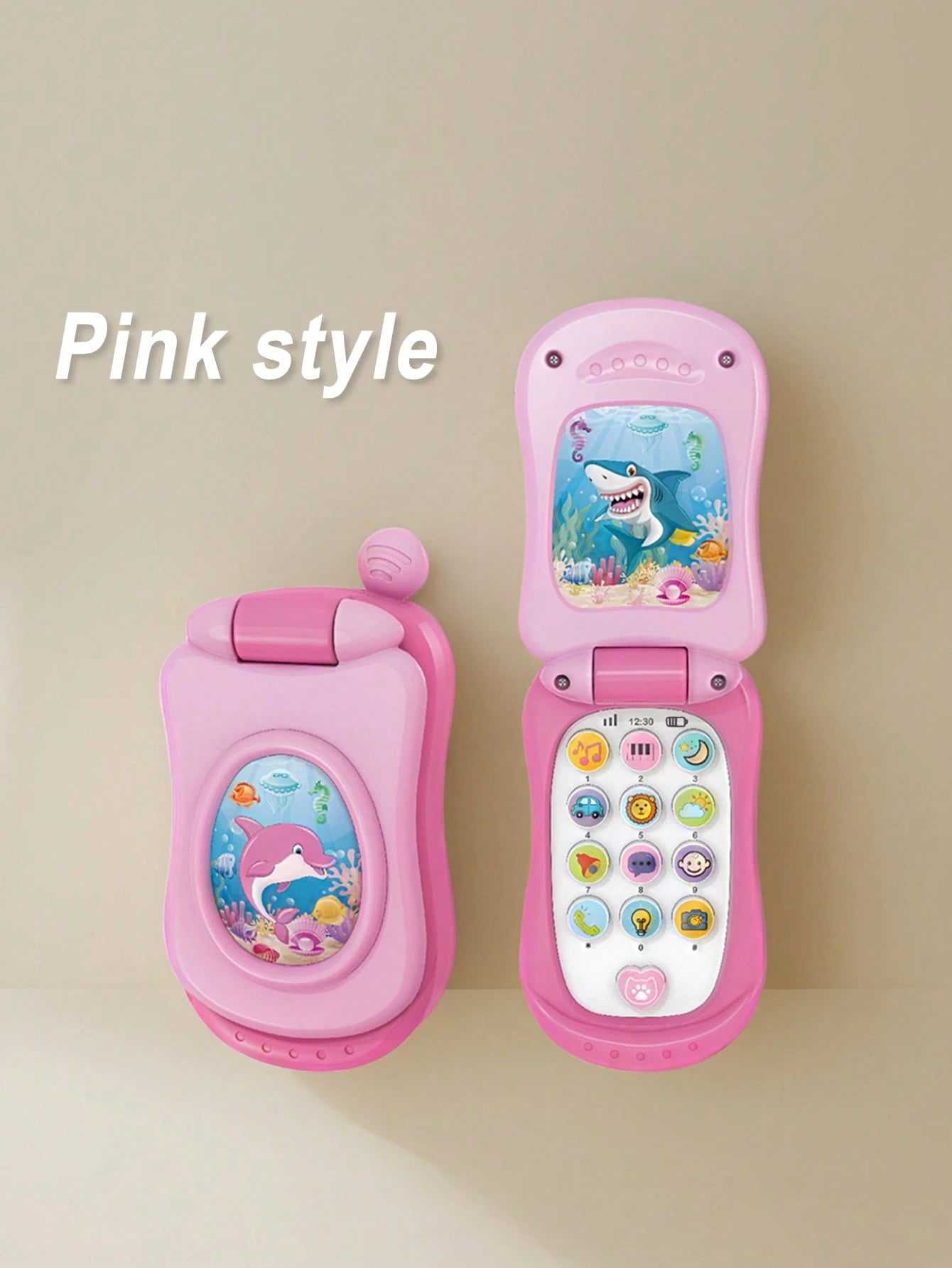 1pc Children's Music Toy Phone, Baby Flip Phone, Nursery Rhymes, Learning Songs, Early Education Gift For Toddler Boys & Girls (Pink/Blue/Purple), Suitable For Birthday, Christmas And 1-6 Years Old