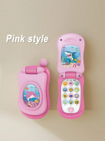 1pc Children's Music Toy Phone, Baby Flip Phone, Nursery Rhymes, Learning Songs, Early Education Gift For Toddler Boys & Girls (Pink/Blue/Purple), Suitable For Birthday, Christmas And 1-6 Years Old