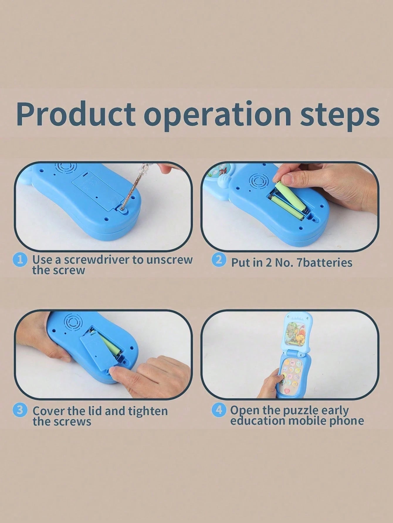 1pc Children's Music Toy Phone, Baby Flip Phone, Nursery Rhymes, Learning Songs, Early Education Gift For Toddler Boys & Girls (Pink/Blue/Purple), Suitable For Birthday, Christmas And 1-6 Years Old