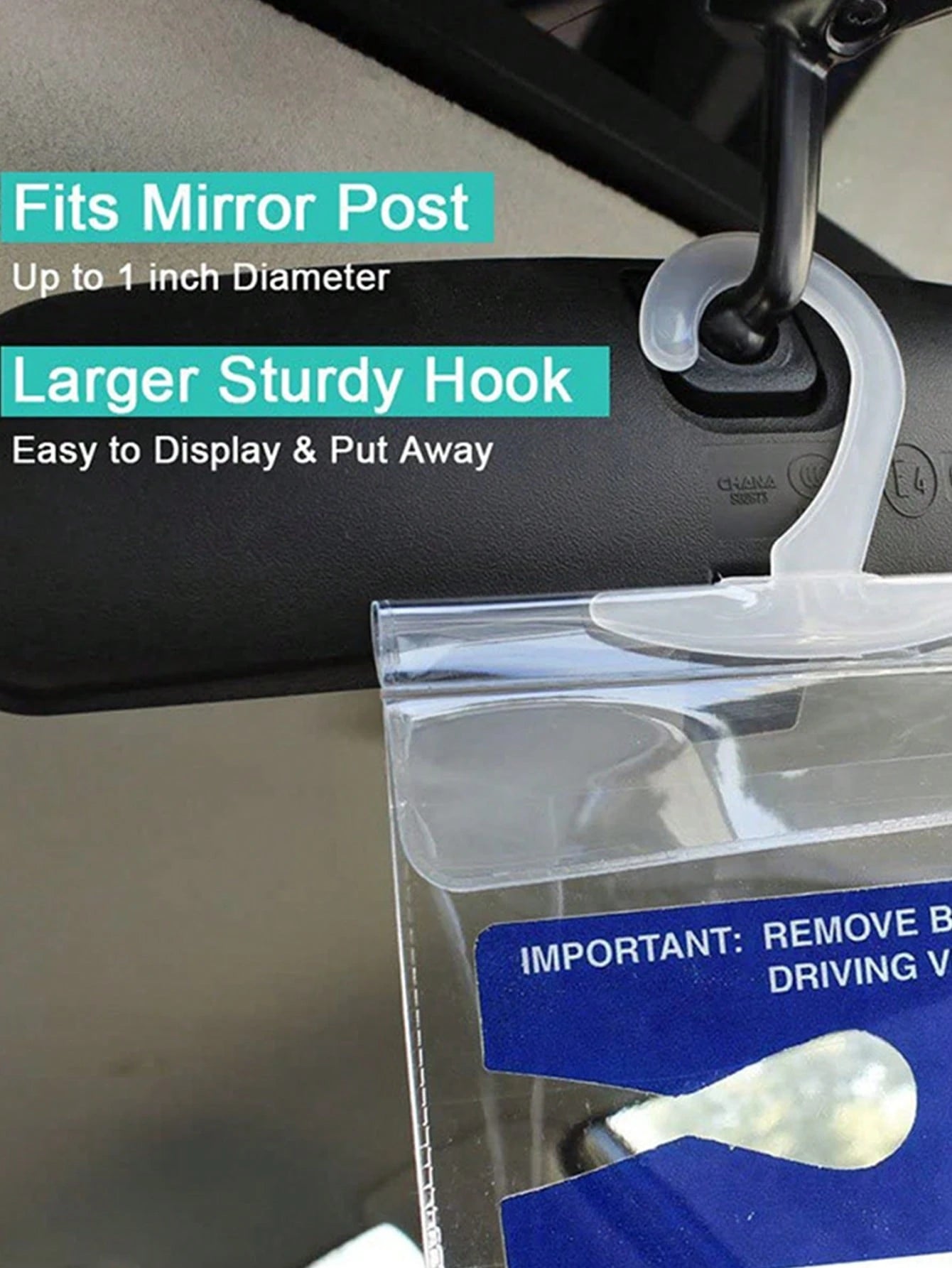 1pc Clear Car Hook Bag